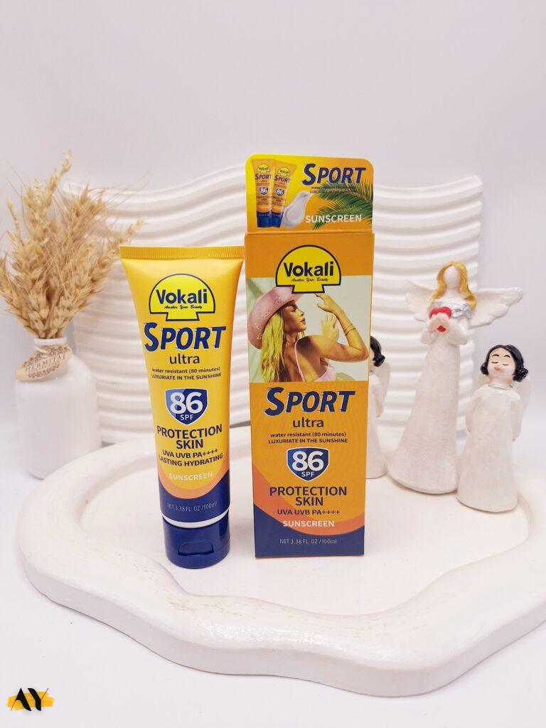 کرم ضد آفتاب مقاوم صورت و بدن Spf86 Vokali کد CX7705
