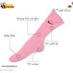 جوراب نخی زنانه و مردانه ساق بلند اعلا 12 رنگ طرح نایک