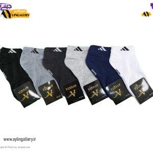 جوراب مچی نخی زنانه و مردانه کف کش طرح 6 رنگ آدیداس