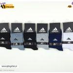 جوراب نیم ساق کش انگلیسی نخی اعلا زنانه و مردانه کف کش طرح آدیداس 6 رنگ