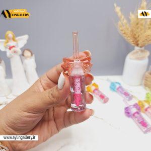برق لب شاین دار زیبا طرح پاپیون برند Romantic lady برند NO:JY8055