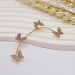 گوشواره ایرکاف طرح پروانه طلایی بدون نیاز به سوراخ کردن گوش