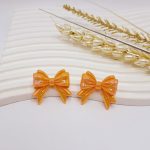 گوشواره آبنباتی طرح پاپیون (نارنجی)