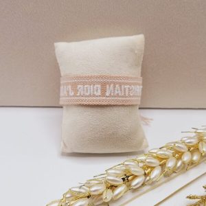 دستبند پارچه ای CHRISTIAN DIOR (رنگ کرم)