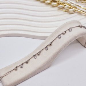 پابند آویز قلب و زنگوله آبکاری رادیوم