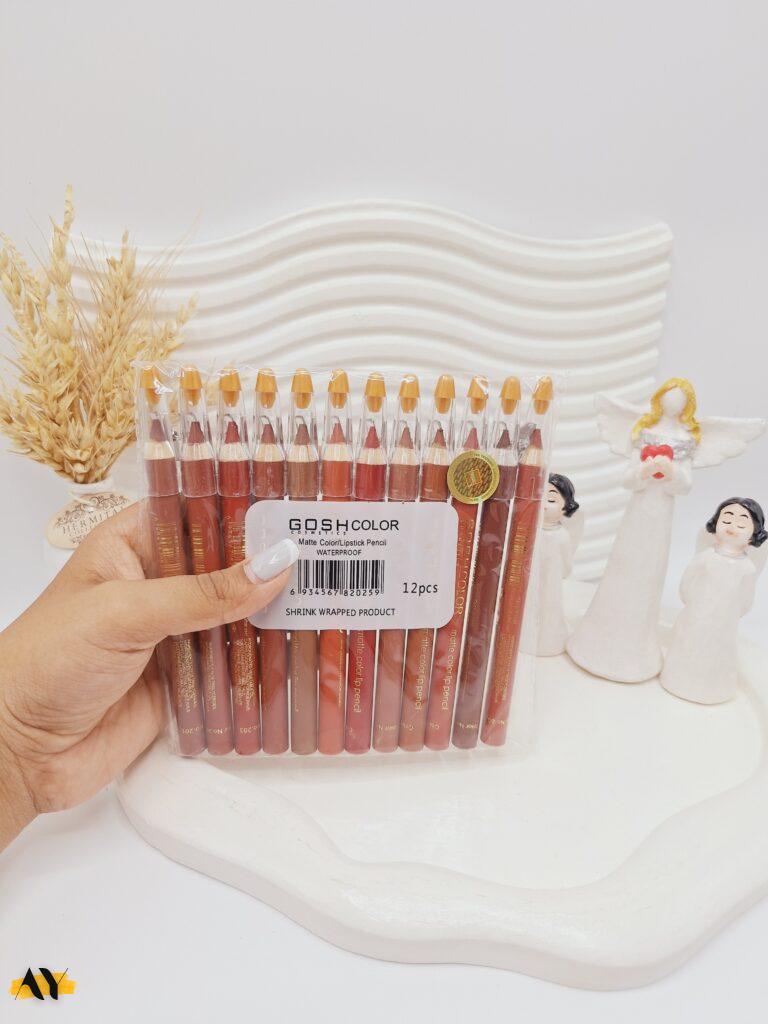پک 12 تایی رژ مدادی تراش دار گاش کد 0259