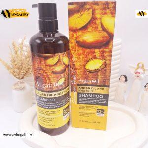 شامپو آرگان ضد وز و موخوره مناسب موهای کراتین شده حجم 900 میل مدل جدید کد 9415