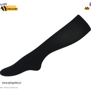 جوراب نخی زنانه پنتی 120 سه ربع بدون کف مشکی