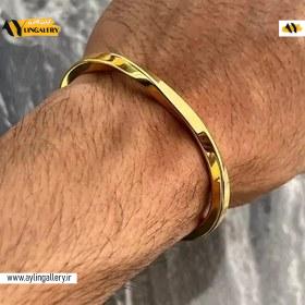 دستبند زنانه و مردانه استیل طلایی