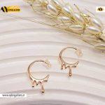 گوشواره ژوپینگ طرح قطره چکیده طلایی