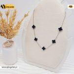 گردنبند پرطرفدار ون کلیف (مشکی نقره ای)