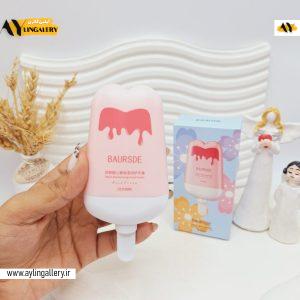کرم دست مرطوب کننده و آبرسان طرح بستنی چوبی رنگ صورتی BAURSDE کد 7280