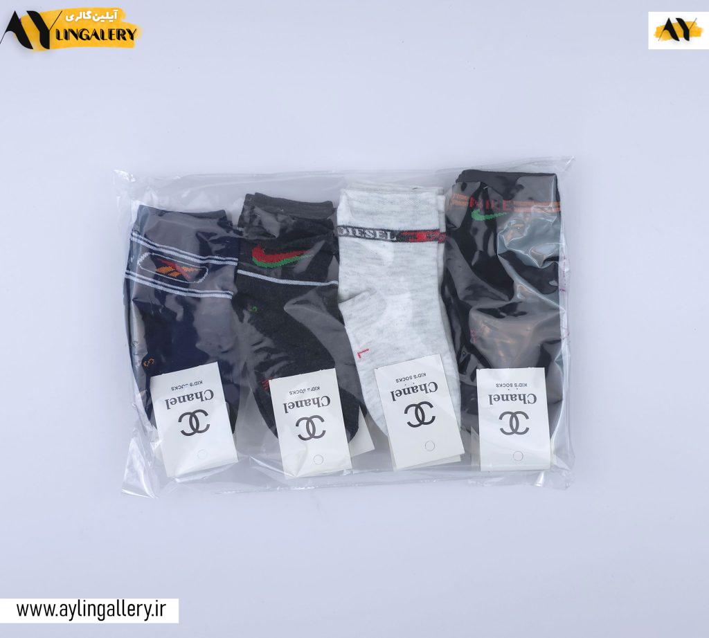 جوراب مچی نخی بچگانه 3 تا 6 طرح اسپرت ورزشی